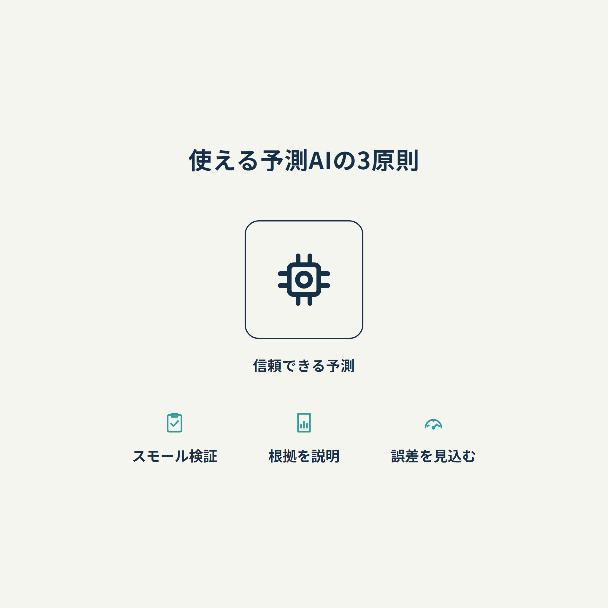 使える予測AIの3原則